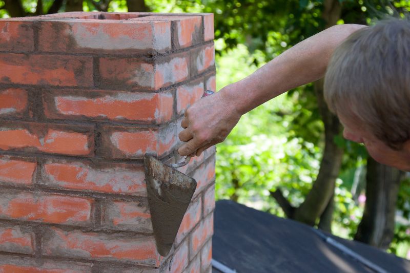 Brick chimney repair